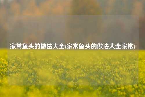 家常鱼头的做法大全(家常鱼头的做法大全家常)